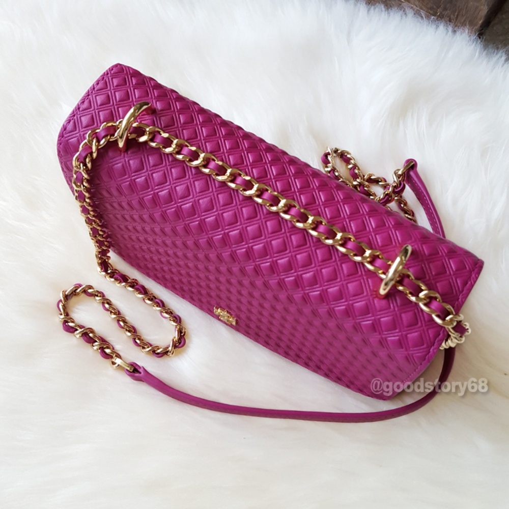 Tory Burch Marion Embossed Shrunken Shoulder Bag - Picture 3 of 8